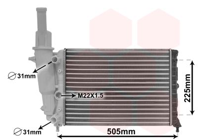 Radiators, Motora dzesēšanas sistēma VAN WEZEL 17002138