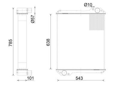 Радиатор, охлаждение двигателя MAHLE CR 2559 000S