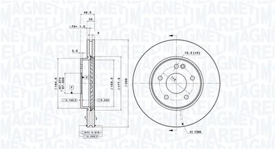 Тормозной диск MAGNETI MARELLI 360406006301