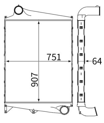 Интеркулер MAHLE CI128000S