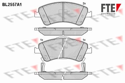 Bremžu uzliku kompl., Disku bremzes FTE 9010811
