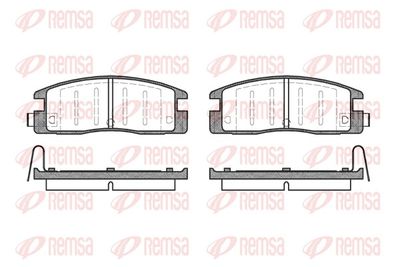 Комплект тормозных колодок, дисковый тормоз REMSA 0361.14