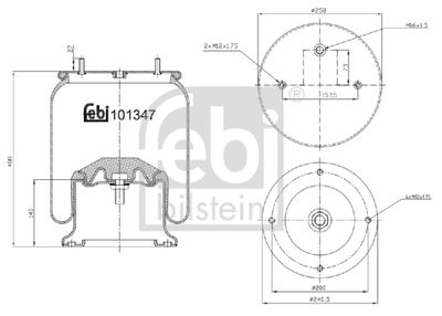 Pneimoatsperes spilvens, Pneimopiekare FEBI BILSTEIN 101347