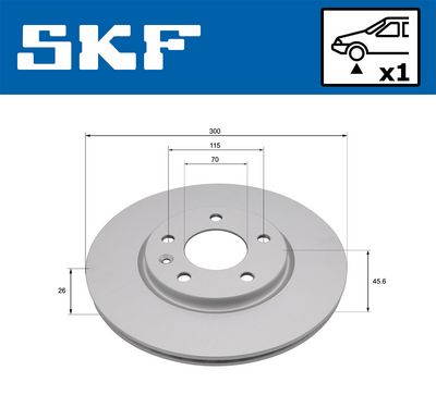Bremžu diski SKF VKBD 81365 V1