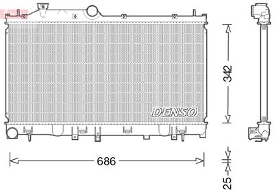 Radiators, Motora dzesēšanas sistēma DENSO DRM36022