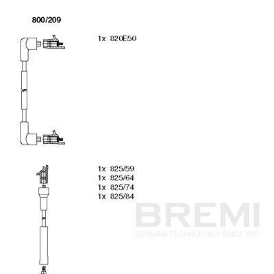 Комплект проводов зажигания BREMI 800/209