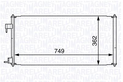 Конденсатор, кондиционер MAGNETI MARELLI 350203727000
