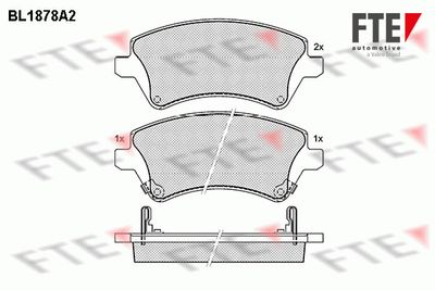 Bremžu uzliku kompl., Disku bremzes FTE 9010463