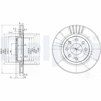 Тормозной диск DELPHI BG2899