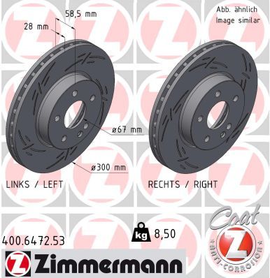 Тормозной диск ZIMMERMANN 400.6472.53