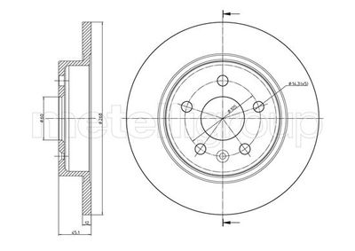 Тормозной диск METELLI 23-1002C