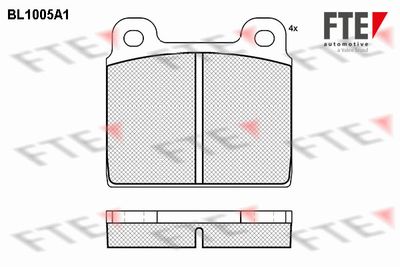 Комплект тормозных колодок, дисковый тормоз FTE 9010001