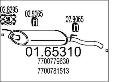 Глушитель выхлопных газов конечный MTS 01.65310