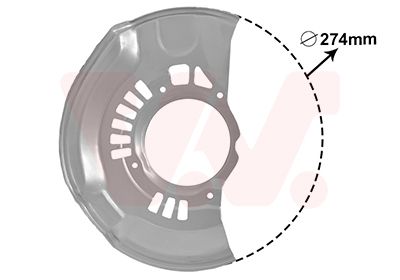 Dubļu sargs, Bremžu disks VAN WEZEL 5308372