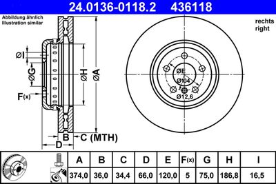 Тормозной диск ATE 24.0136-0118.2