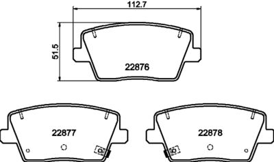 HELLA PAGID 8DB355039431 Bremžu uzliku kompl