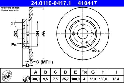 Тормозной диск ATE 24.0110-0417.1