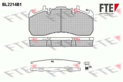 Bremžu uzliku kompl., Disku bremzes FTE 9500007