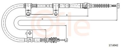 Тросик, cтояночный тормоз COFLE 17.6042
