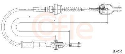 Трос, управление сцеплением COFLE 18.0035