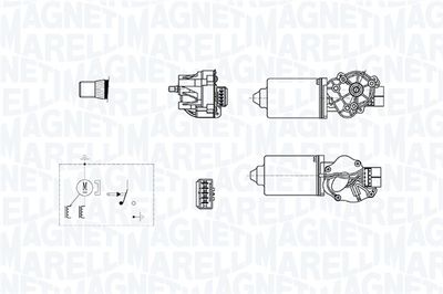 Двигатель стеклоочистителя MAGNETI MARELLI 064378700010