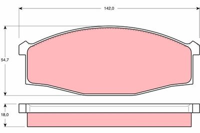 Bremžu uzliku kompl., Disku bremzes TRW GDB3117