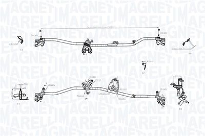 Система тяг и рычагов привода стеклоочистителя MAGNETI MARELLI 085570704010