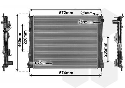 Radiators, Motora dzesēšanas sistēma VAN WEZEL 43002375