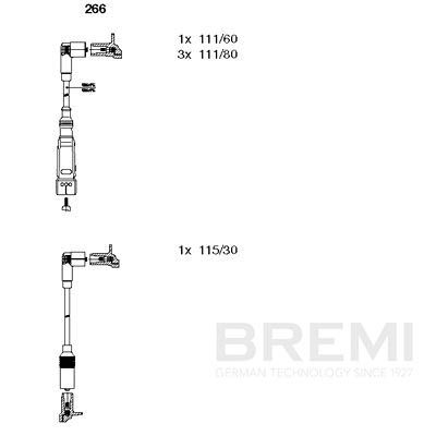 Augstsprieguma vadu komplekts BREMI 266