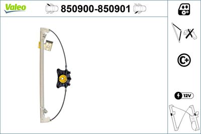 Stikla pacelšanas mehānisms VALEO 850900