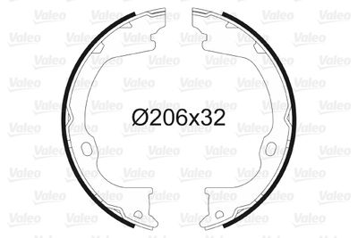 Bremžu loku kompl., Stāvbremze VALEO 564203