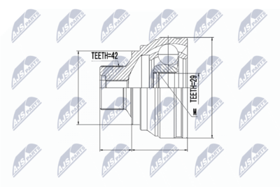 Шарнирный комплект, приводной вал NTY NPZ-AU-053