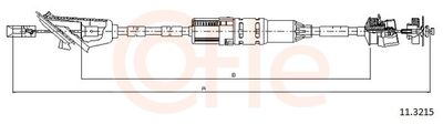 Трос, управление сцеплением COFLE 11.3215