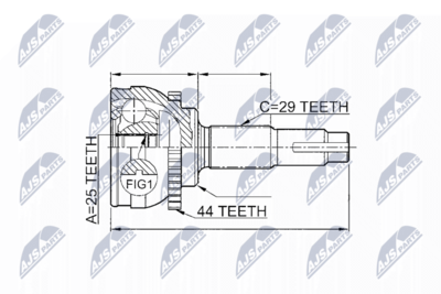 Шарнирный комплект, приводной вал NTY NPZ-NS-077