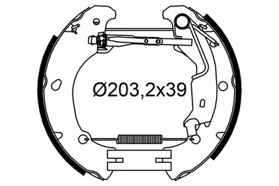 Bremžu loku komplekts VALEO 554991