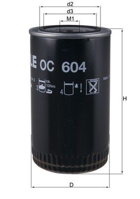 Eļļas filtrs MAHLE OC 604