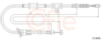 Тросик, cтояночный тормоз COFLE 17.2028