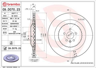 Bremžu diski BREMBO 09.D070.23
