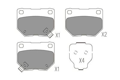 Bremžu uzliku kompl., Disku bremzes KAVO PARTS KBP-8023