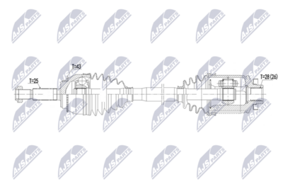 Приводной вал NTY NPW-MS-130
