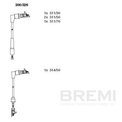 Augstsprieguma vadu komplekts BREMI 300/326