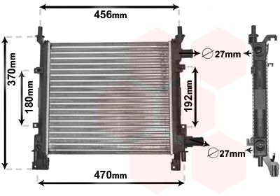 Radiators, Motora dzesēšanas sistēma VAN WEZEL 18002260