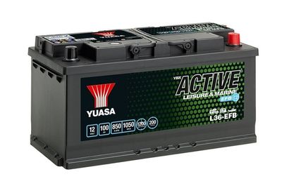 Startera akumulatoru baterija YUASA L36-EFB