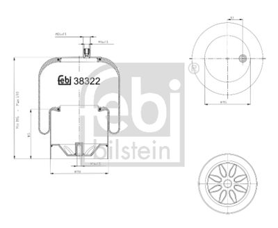 Pneimoatsperes spilvens, Pneimopiekare FEBI BILSTEIN 38322