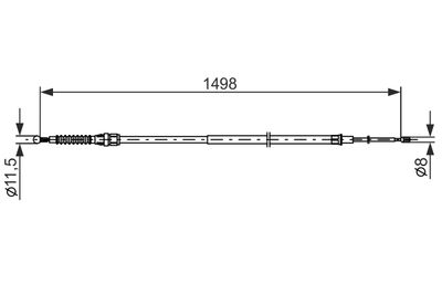 Тросик, cтояночный тормоз BOSCH 1 987 482 789