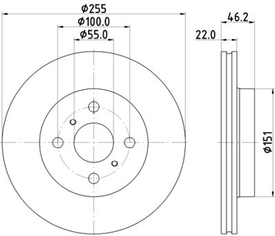 HELLA PAGID 8DD355134981 Bremžu diski