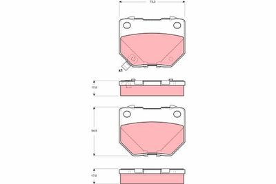Bremžu uzliku kompl., Disku bremzes TRW GDB3308