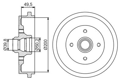 Тормозной барабан BOSCH 0 986 477 267