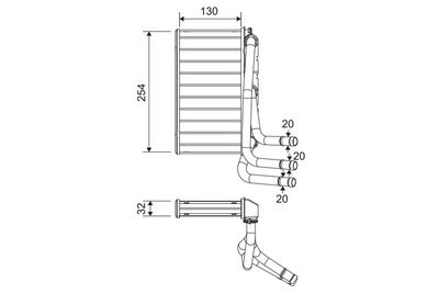 Теплообменник, отопление салона VALEO 811651
