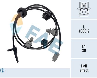 Датчик, частота вращения колеса FAE 78694